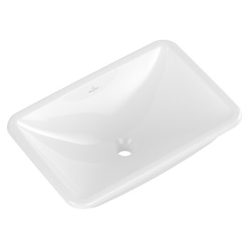 Раковина под столешницу Villeroy & Boch Loop & Friends, прямоугольная, 54×34 см, без перелива, белый